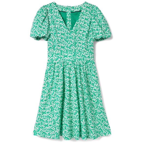 NWT Boden Women's Floral Back Cutout Dress in Emerald Floret Bud (12R) - Picture 4 of 9
